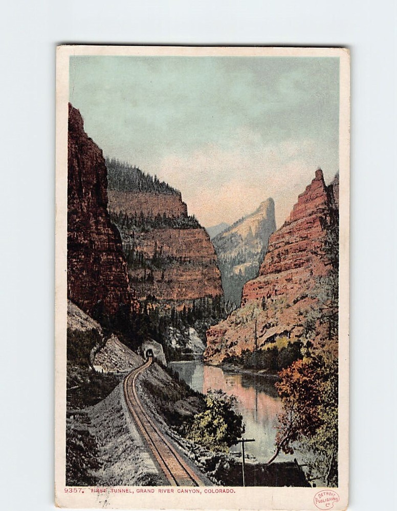 Postcard First Tunnel Grand River Canyon Colorado USA
