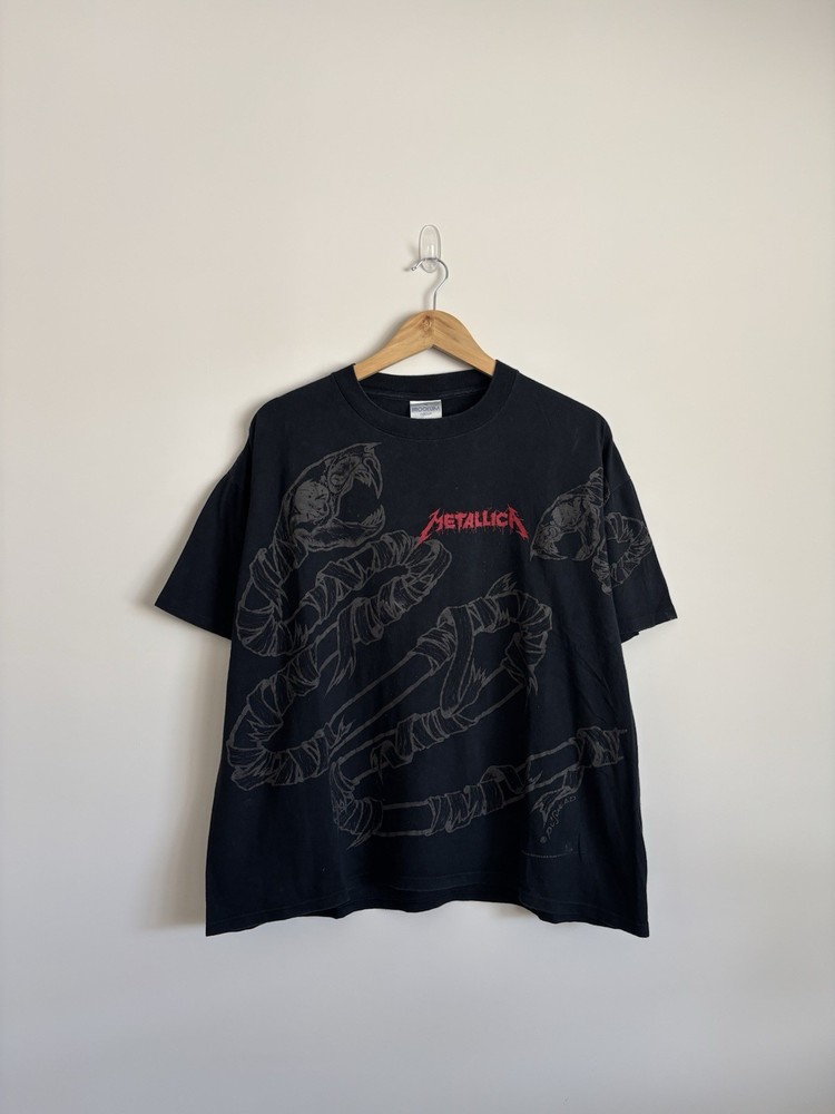 Metallica Pushead Snake All Over Print Tshirt Size XL 1992 Heavy Metal