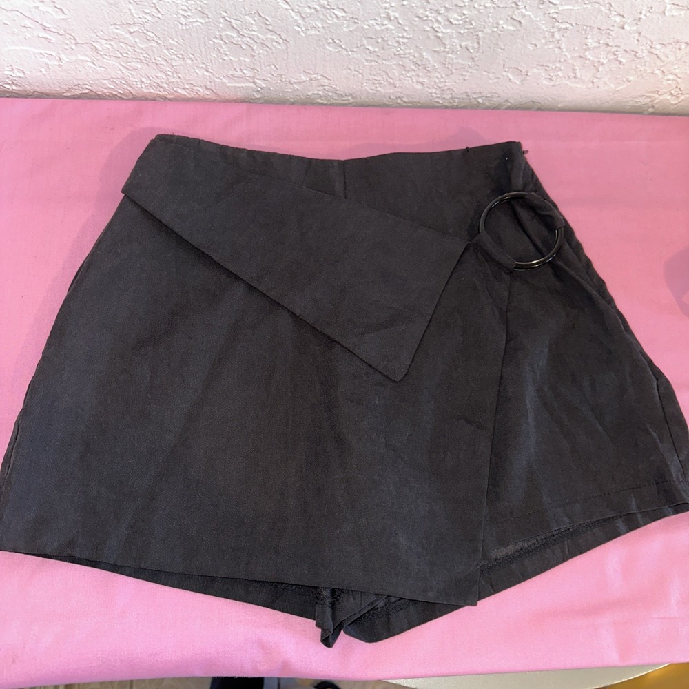 Black Mini Skirt  Skort  High Waist Size Small