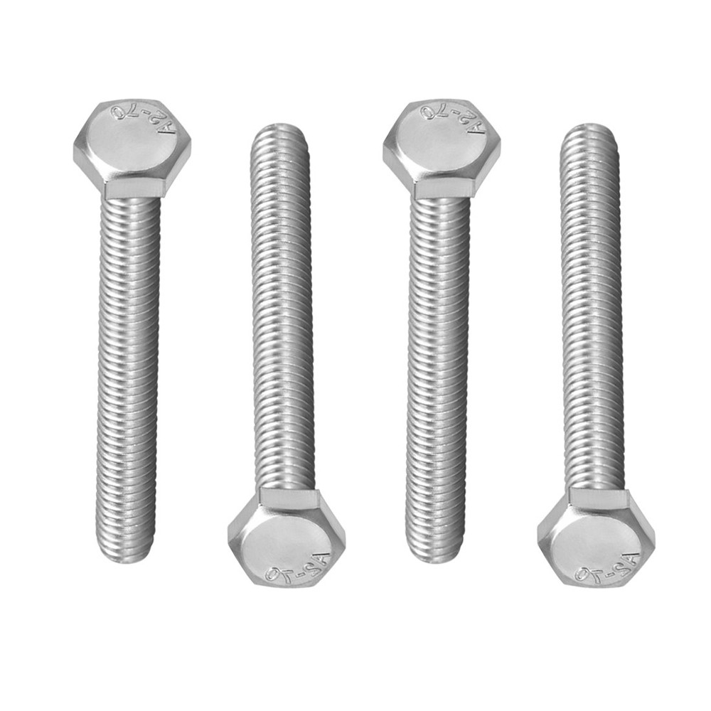 M8x100mm(DxL) 4Pack 304 Stainless Steel Hexagon Head Cap Bolts Screws
