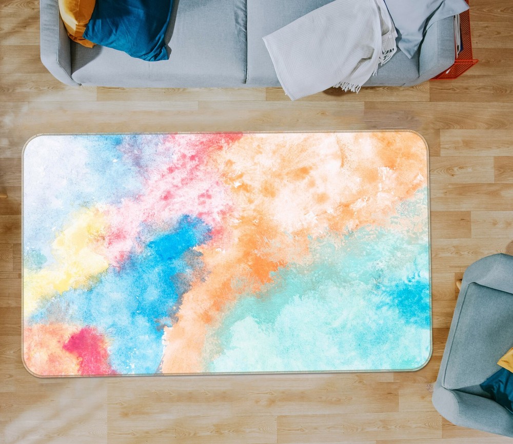 3D Colorful Watercolor ZHUC1065 Game Non Slip Carpet Mat Photo Carpet Amy