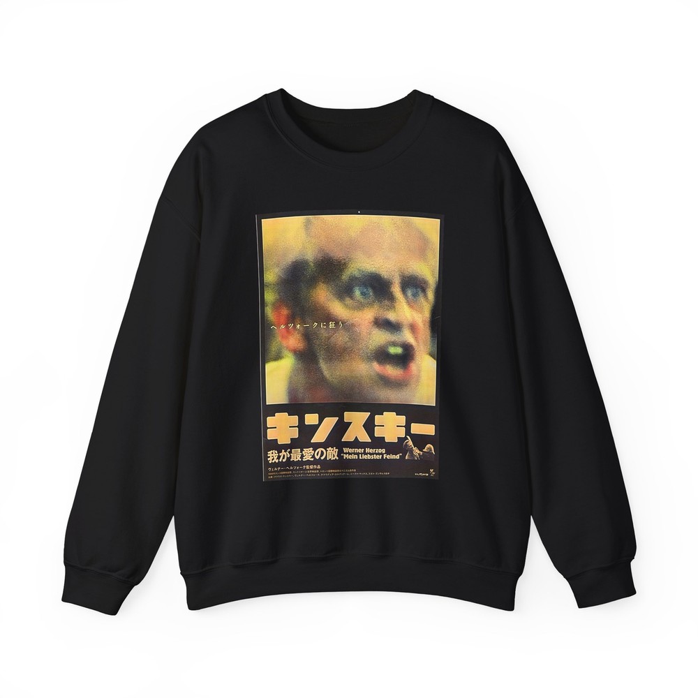 Klaus Kinski Graphic Print Long Sleeve Unisex Heavy Blend™ Crewneck Sweatshirt