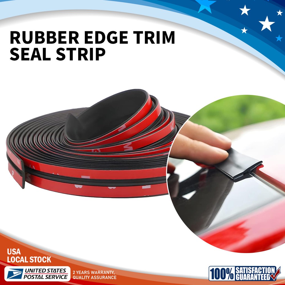 10ft T Shape Car Door Edge Trim Guard Rubber Seal Window Fit for Chevrolet Buick
