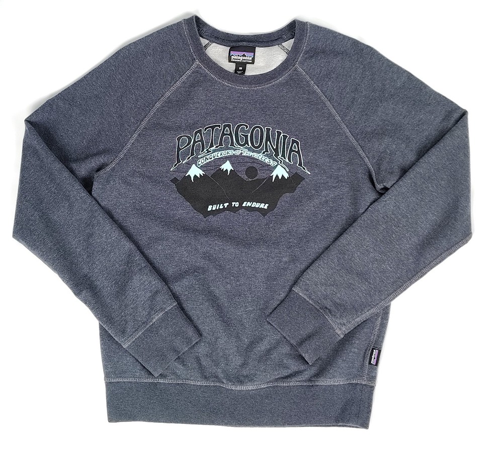 Patagonia Women's Sweatshirt Organic cotton blend Pullover Blue Size XS Crewneck