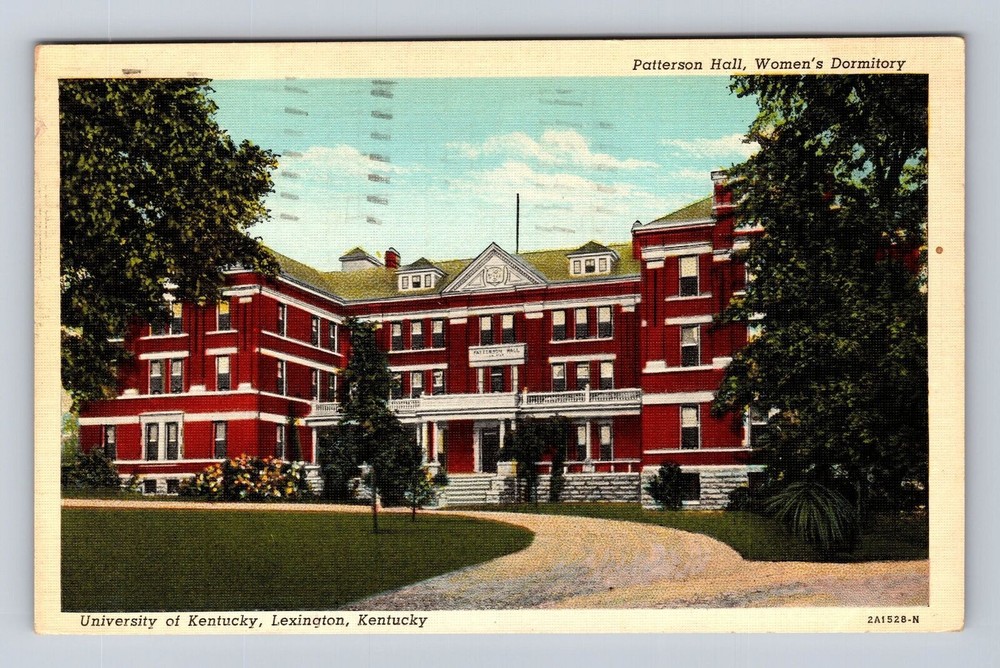 Lexington KY-Kentucky, Patterson Hall, University, Vintage c1943 Postcard