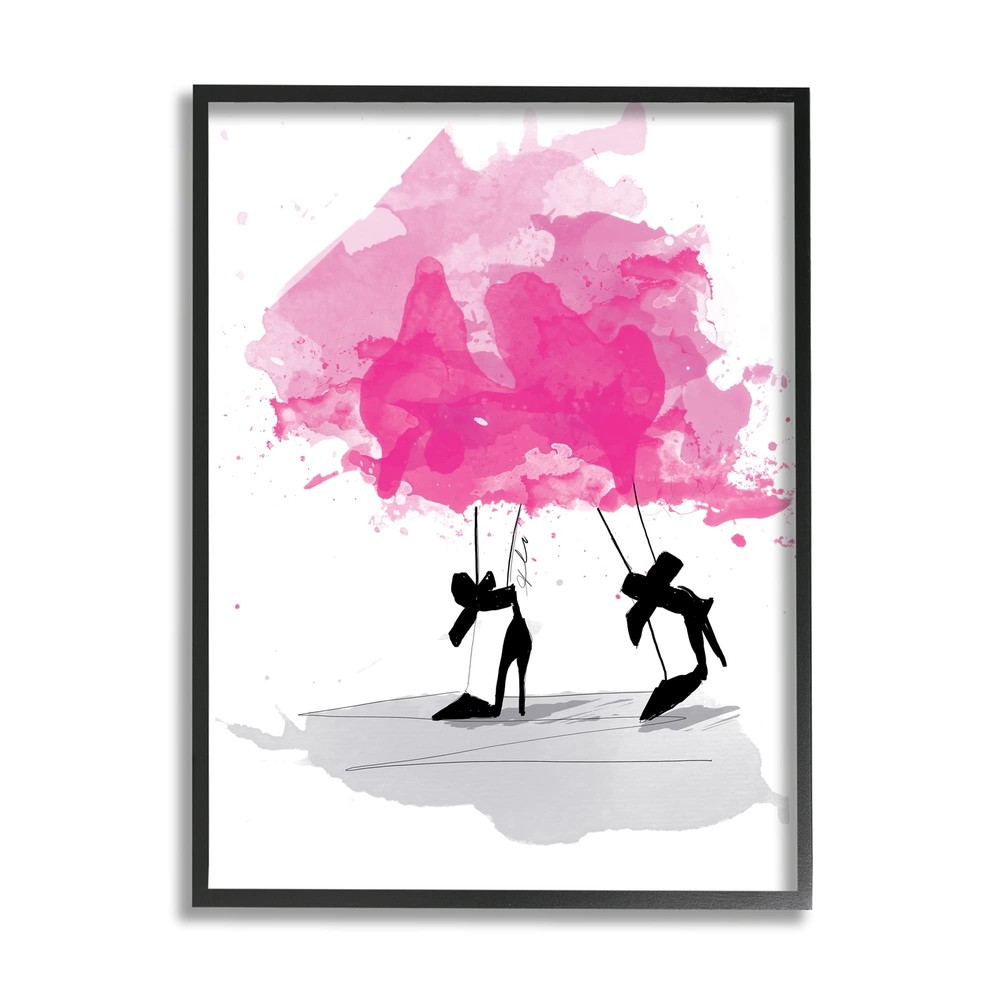 Abstract Pink Fashion Heels Framed Wall Art, Design by Alison Petrie