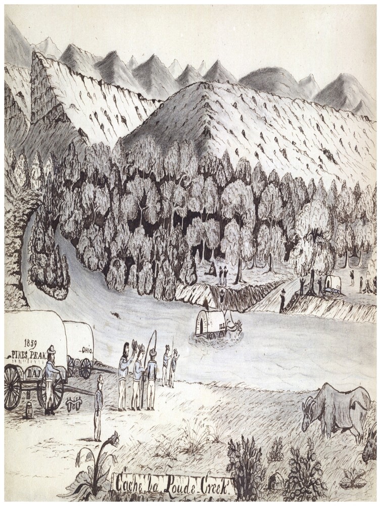Decor Poster. Cache La Laude Creek. Camp Fine Home Graphic Art Design. 1457