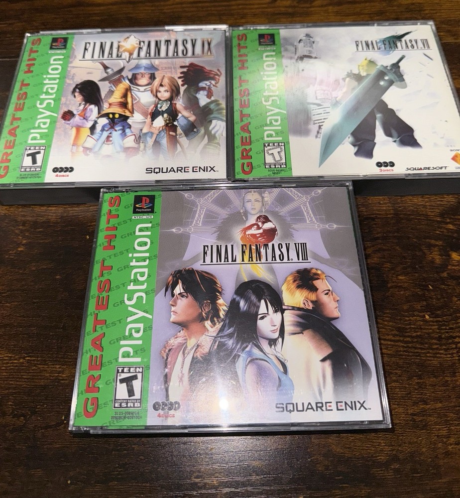 Final Fantasy Vii, Viii, IX CIB Lot For PlayStation 1