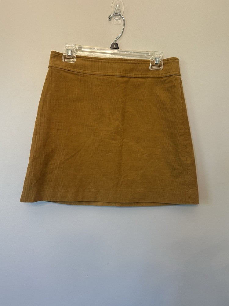 J.Crew Amber Yellow Corduroy Mini Skirt Women’s Size 6