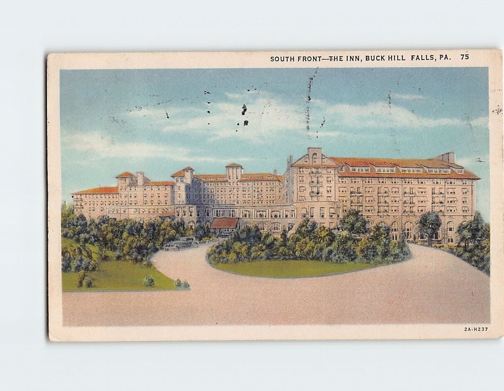 Postcard South Front The Inn Buck Hill Falls Pennsylvania USA
