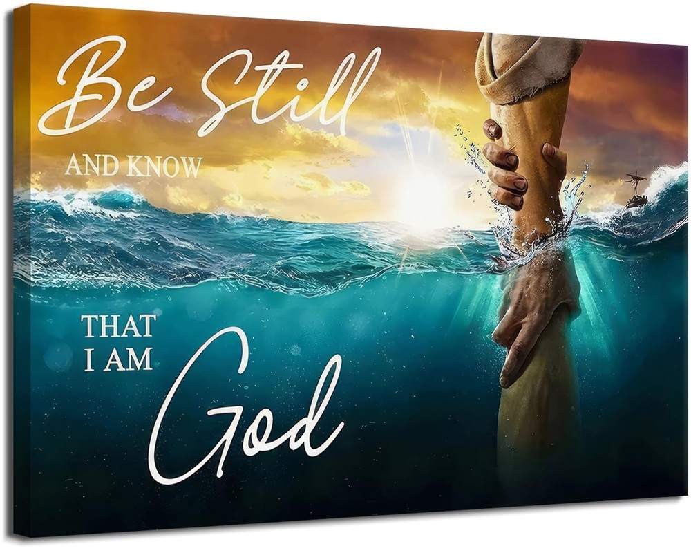 Jesus Wall Art The Hand of God Jesus Reaching Into Water Pictures Wall Decor ...