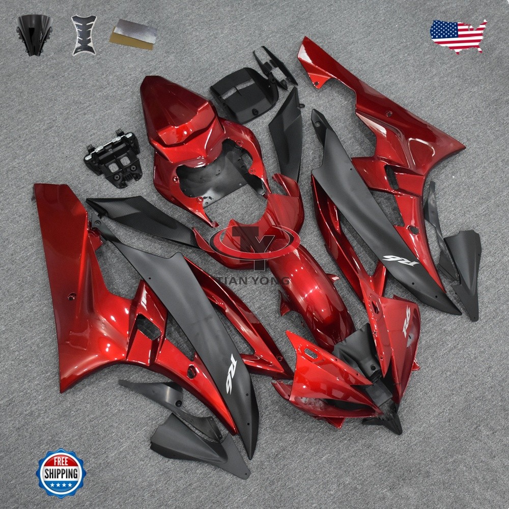 Fairing Kit For Yamaha YZF R6 2006 2007 ABS Injection Red Black Bodywork Set
