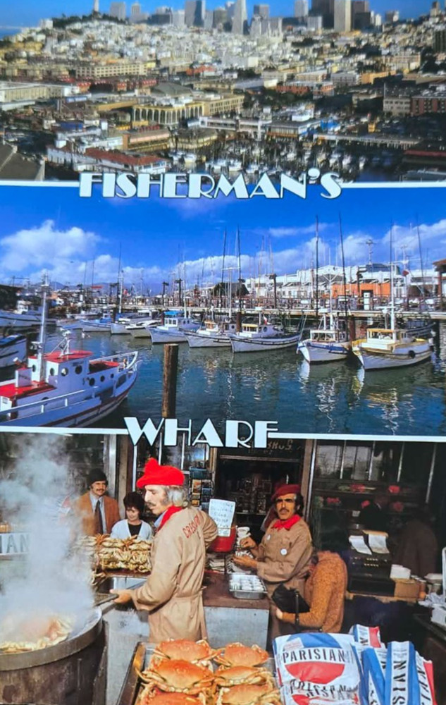 1980s Postcard Fisherman's Wharf San Francisco California Next Day Shipping