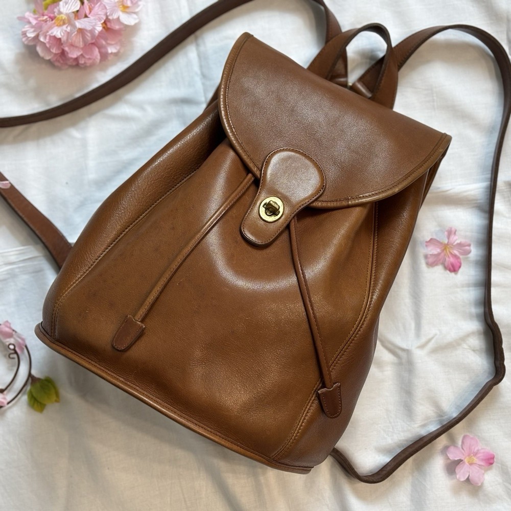Vintage Coach 9943 British Tan Classic Backpack Rucksack Daypack