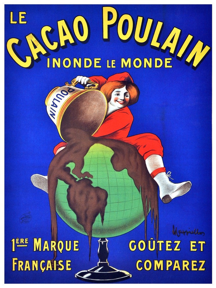 Le Cacao Paulain French Ad Decorative Poster. Home Graphic Art Design. 3885