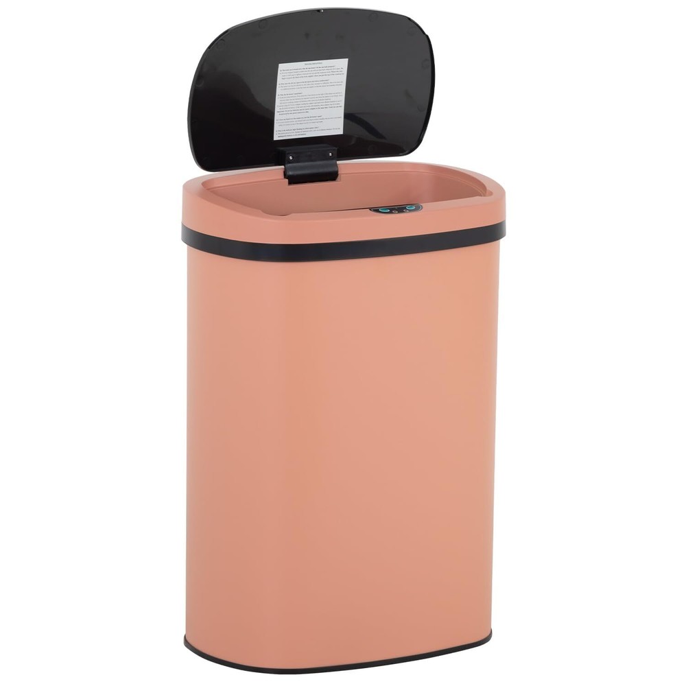 Cubo de basura de cocina con tapa, cubo de basura automático de 13 galones para baño...