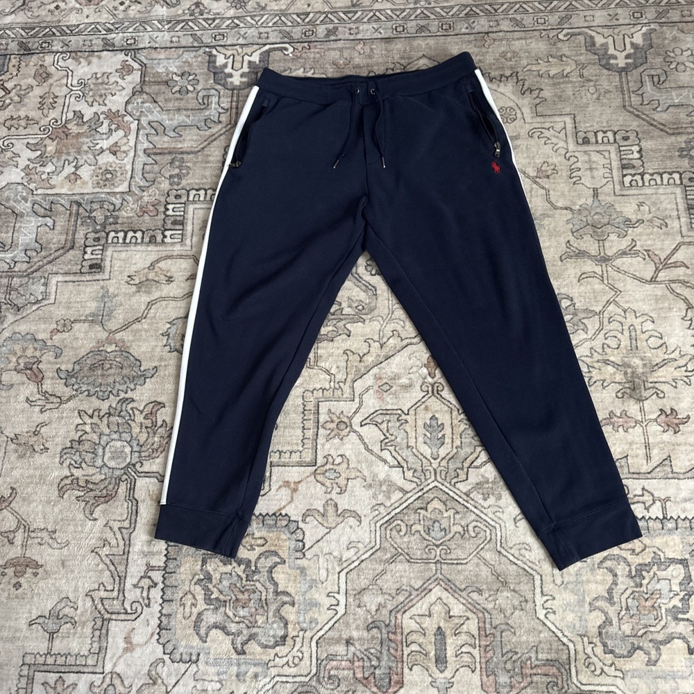 Polo Ralph Lauren Blue String Jogger Sweatpants Mens Medium Blue