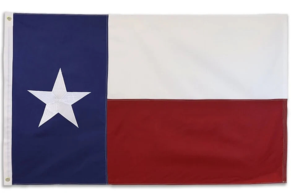 Embroidered Texas State Flag 3x5ft Heavy-Duty 210D Oxford Polyester Outdoor Flag
