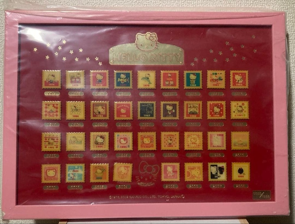 Ultra Rare Hello Kitty 35th Anniversary Pin Badge Collection with Serial Number
