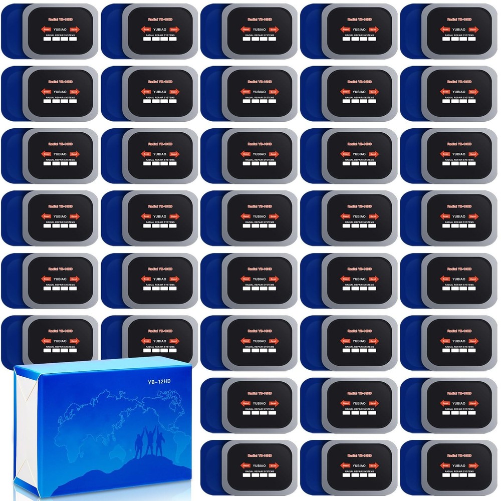 40-Piece Tallew Radial Tire Repair Patches 2.56 x 3.15 Inch Rubber Patches