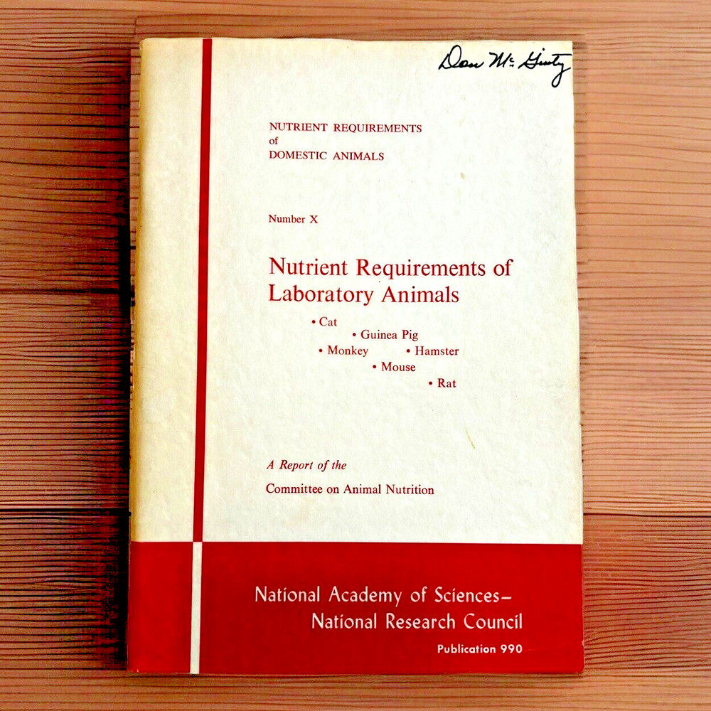 Nutrient Requirements of Lab Animals ~ National Academy of Sciences ~ 1962-image