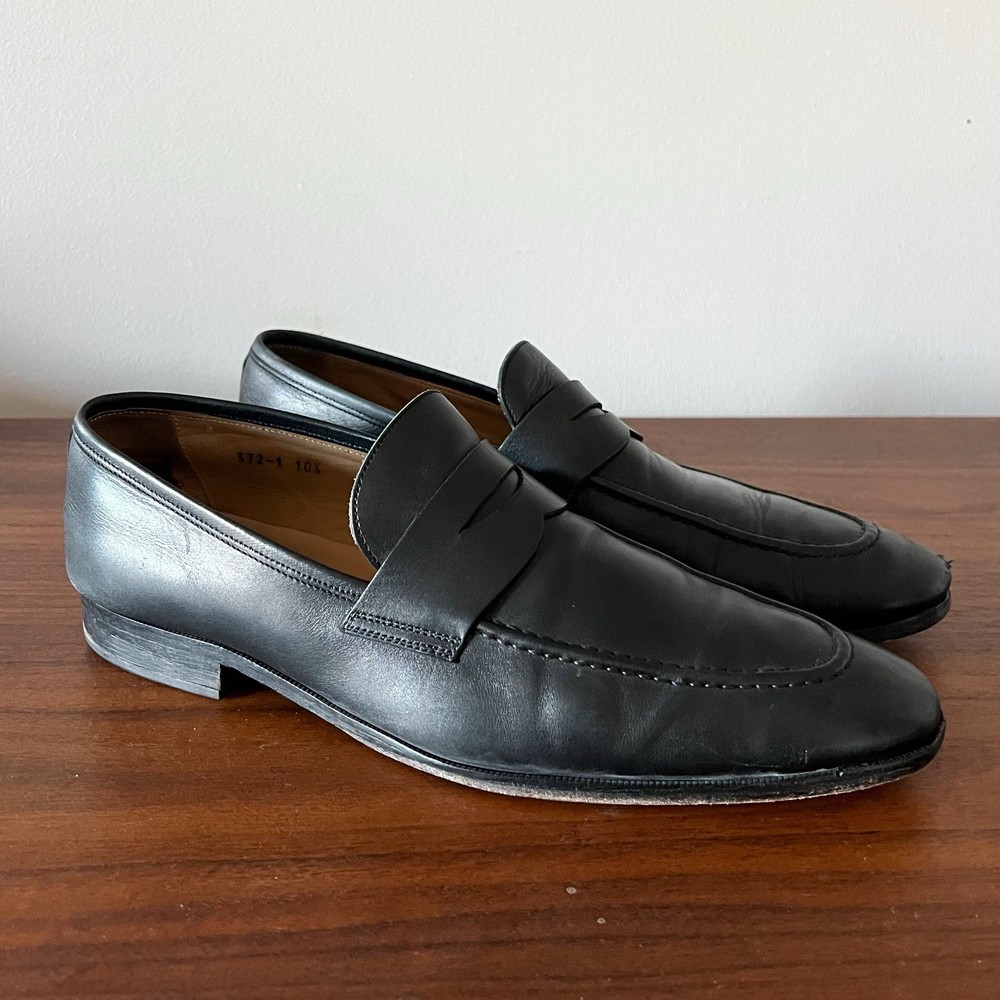 To Boot New York Deville Penny Loafers Leather Black Men’s Dress Shoes 10.5