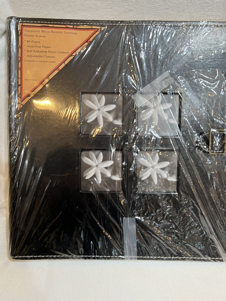 Photo Album Enchante Mega Bonded Leather 80 Acid Free Pages. Sealed.-image