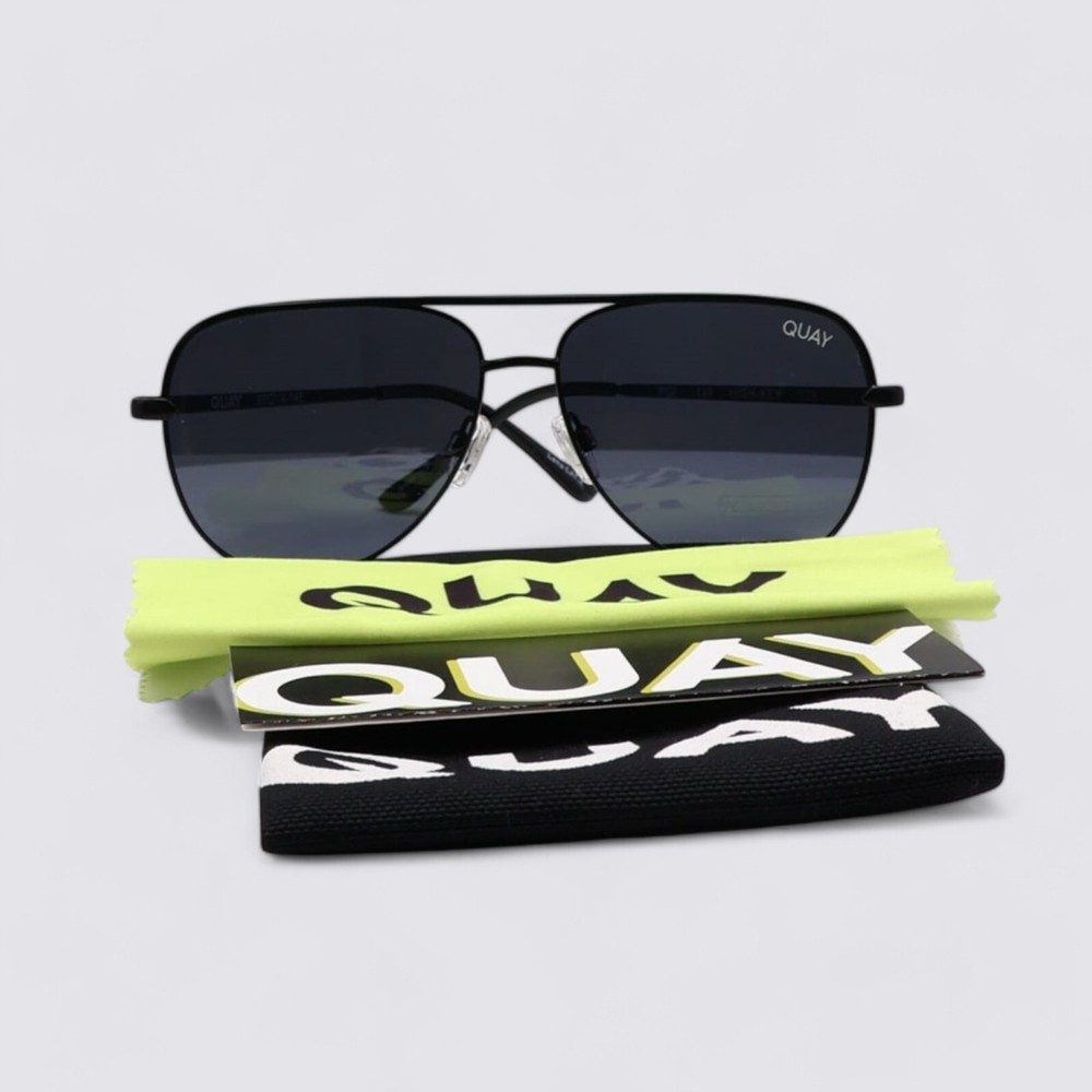 Quay Australia High Key Oversized Polarized Aviator Sunglasses