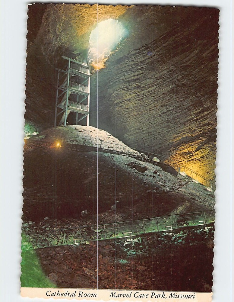 Postcard Cathedral Room Marvel Cave Park Branson Missouri USA