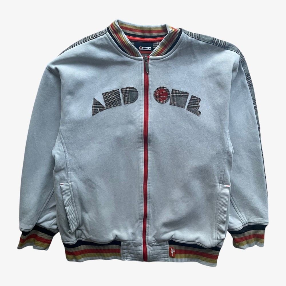 90s Vintage And1 Basketball Jacket Tartan Trim Y2K Style