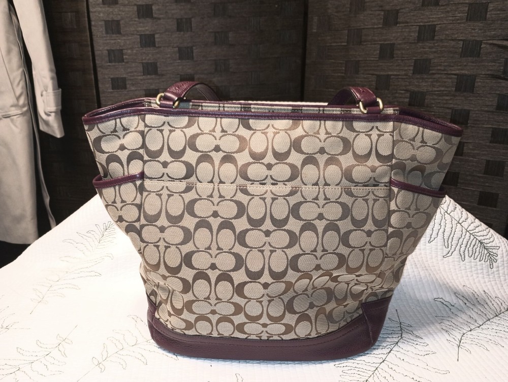 COACH Signature C Park Large Tote Bag in Brown J1321-F23297