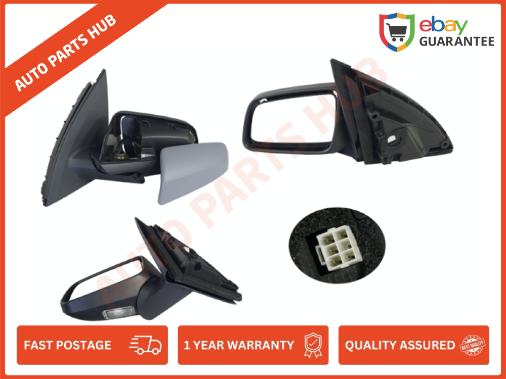 LHS Door Mirror With Puddle Lamp Electric For Holden Commodore, Ve 06-13