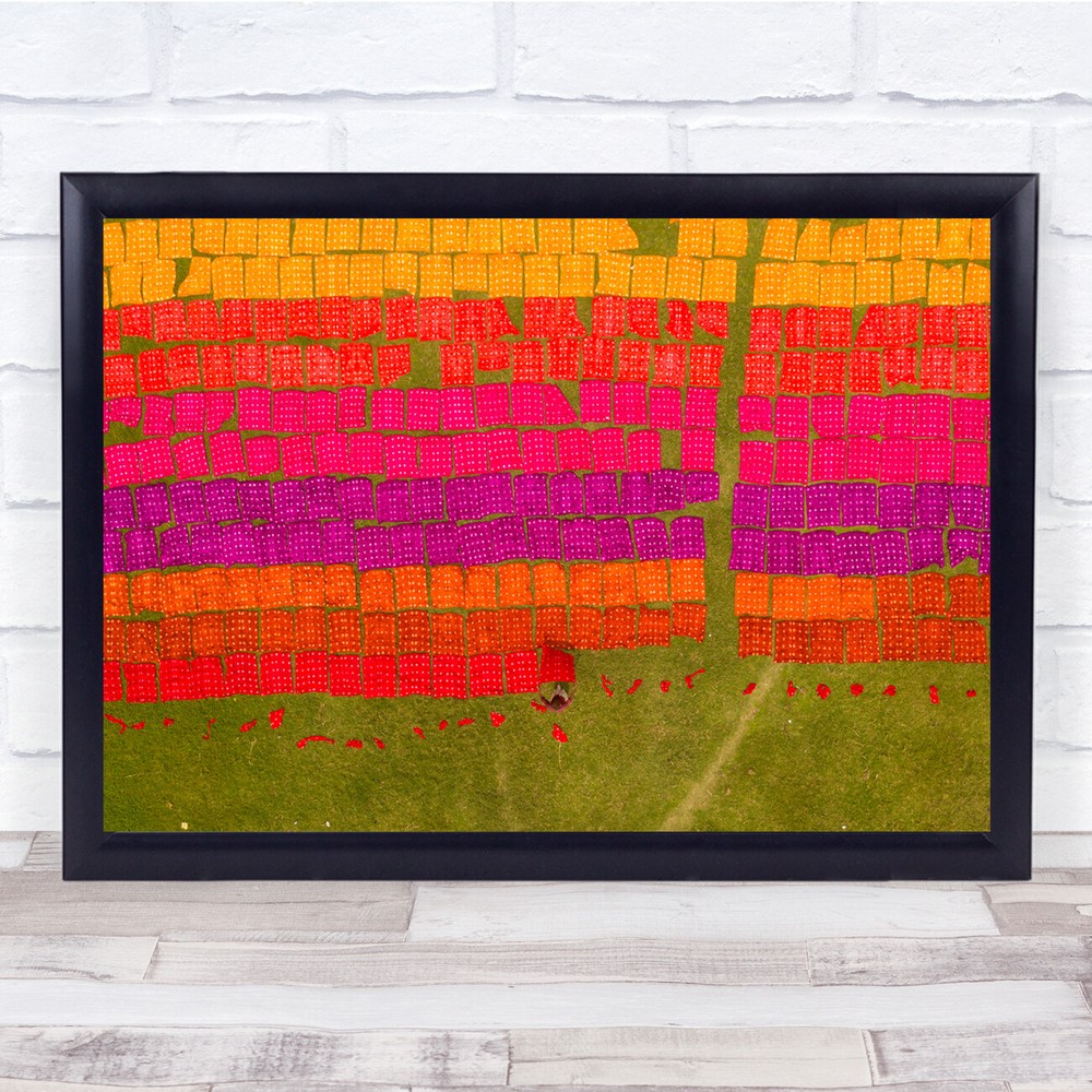 Colour Cloth Rainbow Sea Workers Palette - Copy Wall Art Print