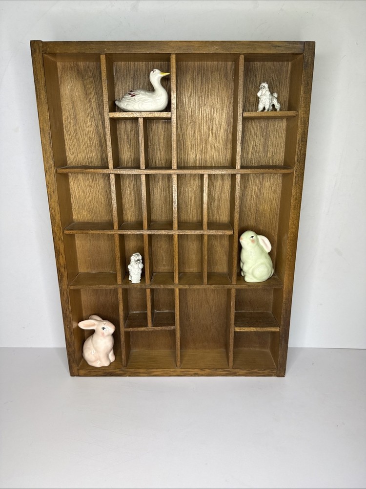 Vintage Wooden Printers Tray Letter Press Case Display 12” x 16.5