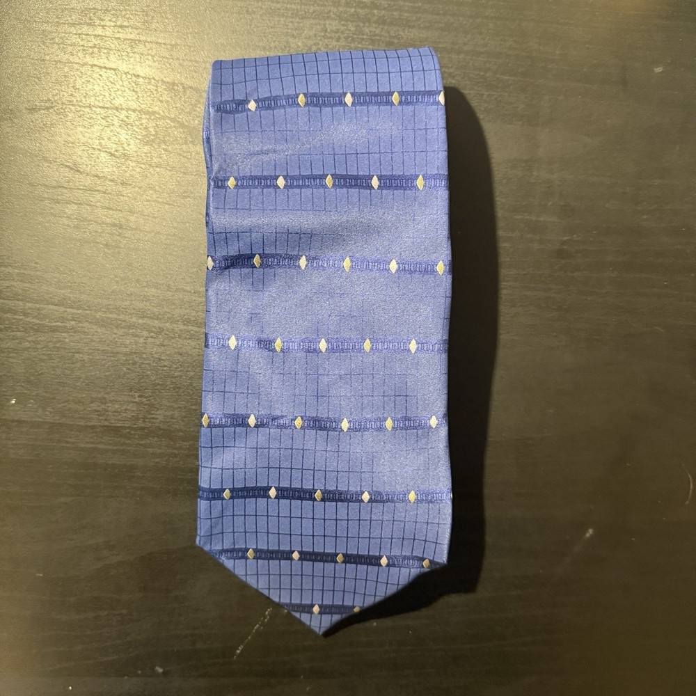 Arrow Silk Tie Blue Geometric Men Necktie 100% Silk Made in USA