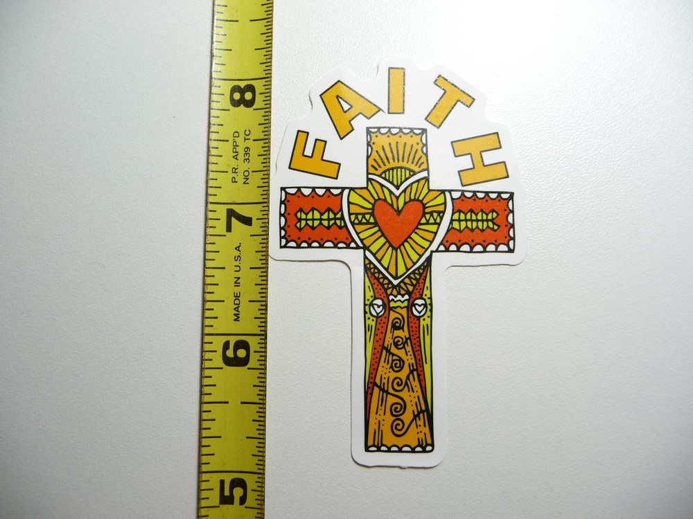 Faith Heart Cross Cool Design Christian Church Religion Christianity