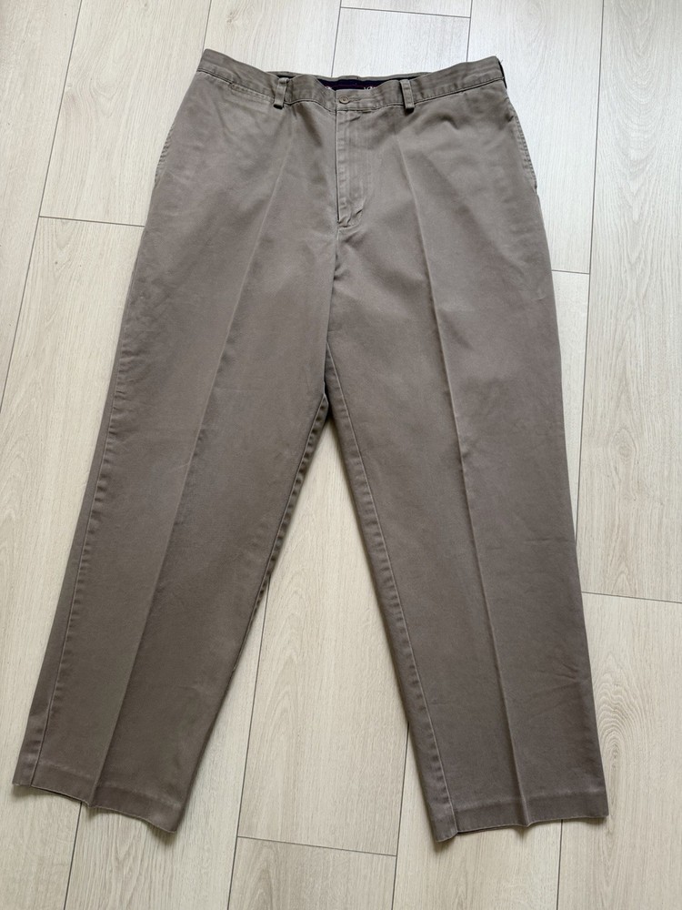 J.Crew Men's Brown Classic Fit Cotton Chino Pants Button Zip Straight Leg 38