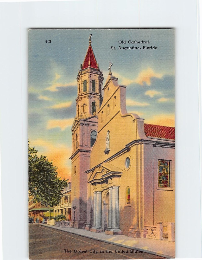 Postcard Old Cathedral St. Augustine Florida USA