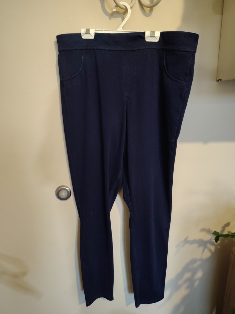 Hue Denim leggings women’s size XL / 16- 18 dark denim wash midnight NWTMSRP $48