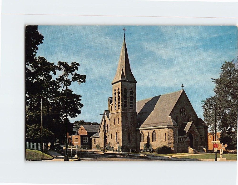 Postcard Christ Episcopal Church Westerly Rhode Island USA