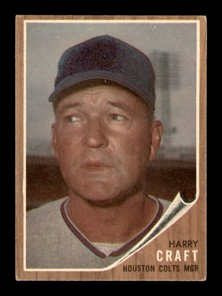 1962 Topps #12 Harry Craft Manager VG OBCards Vintage Baseball