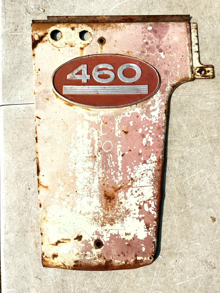 Ih International Farmall 460 Tractor Lh Hood Side Front Radiator Panel W/ Emblem