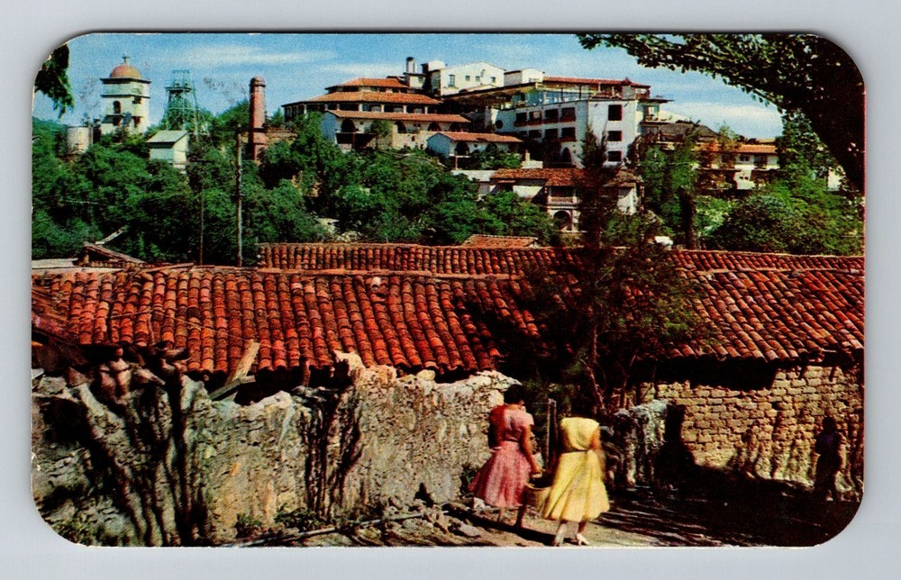 Mexico- Taxco View Of The Hotel De La Borda Souvenir Old Postal Vintage Postcard
