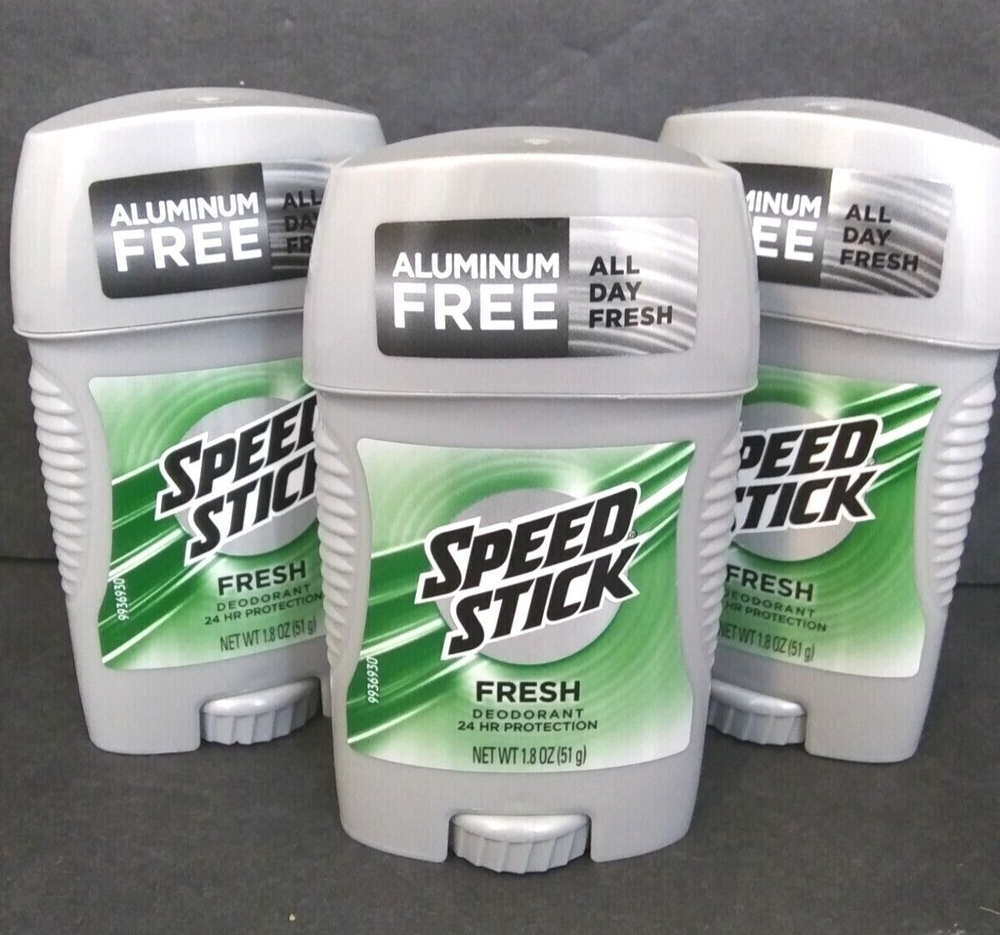 Speed Stick Gel Deodorant Mens 1.8 Oz FRESH Scent All Day Fresh Set Of 3 NEW