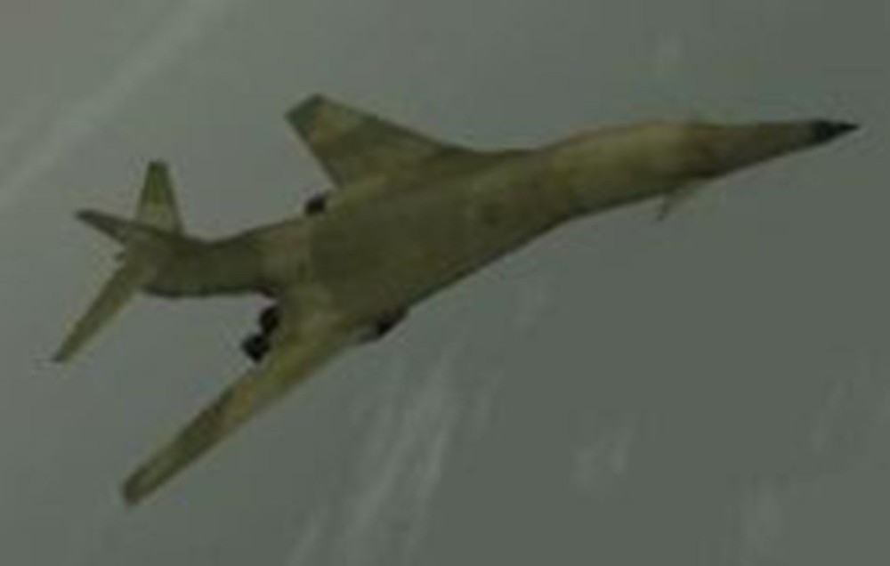 B-1C Lancer II Ace Combat 3 Aircraft Mahogany Desk Kiln Dried Wood Model Small-image