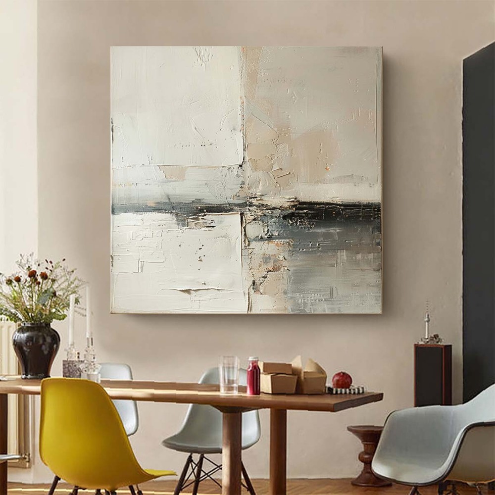 Modern Home Decor grey Handmade Abstract Oil Painting on canvsa Living Room