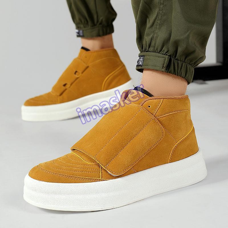 Athletic Mens British Leather Round Toe Sport Fashion Casual Platform Shoes New