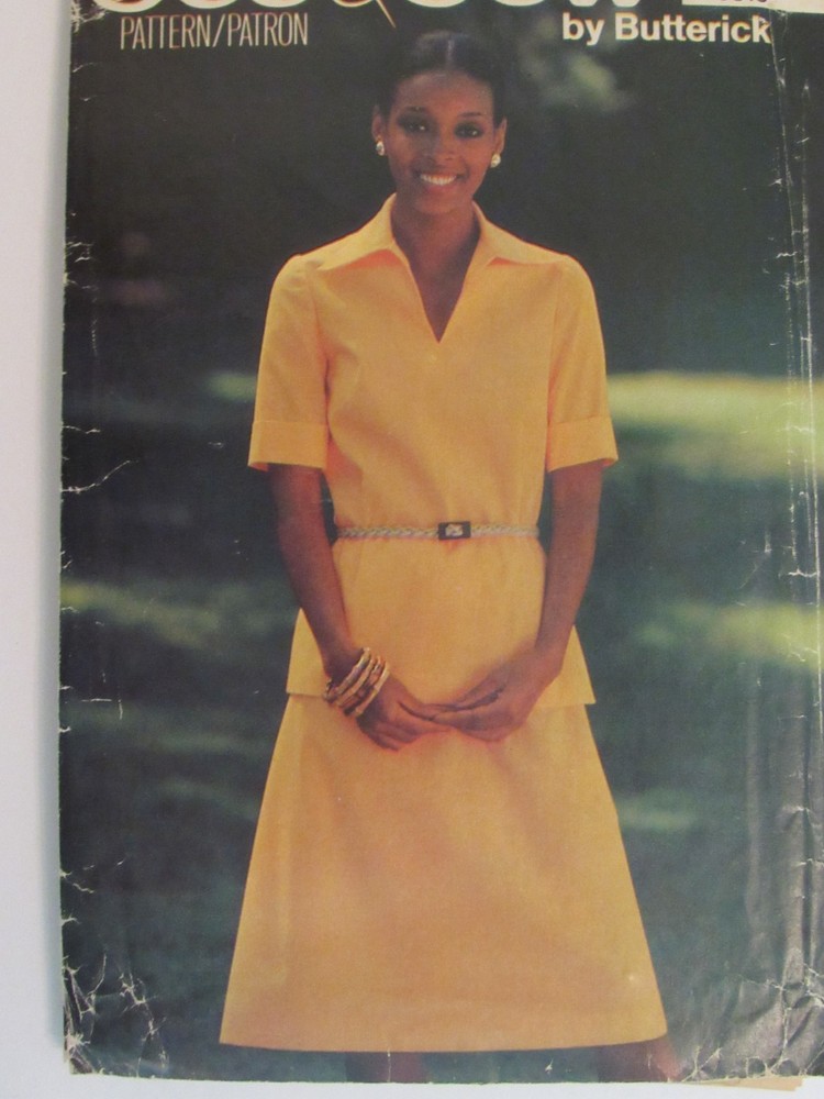 Lovely VTG 80s BUTTERICK 5813 Misses Top & Skirt PATTERN 12/34B UC