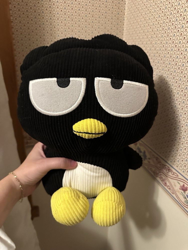Sanrio Badtz-Maru Sitting RARE 14” Corduroy Textured Plush HTF Stuffed Toy