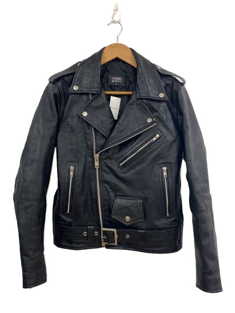 Horn Works Double Riders Jacket/M/Cowhide/Blk 3477